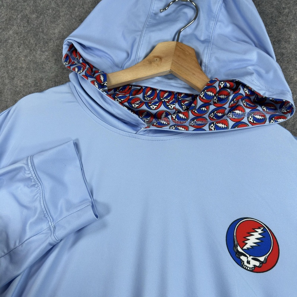 Grateful Dead X Section 119 Hoodie Mens Large Blue Steal Your Face Graphic